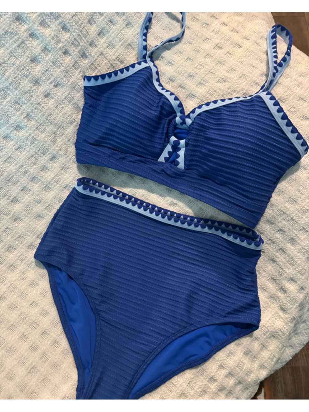 Vibrant Blue Two-Piece Swim Set